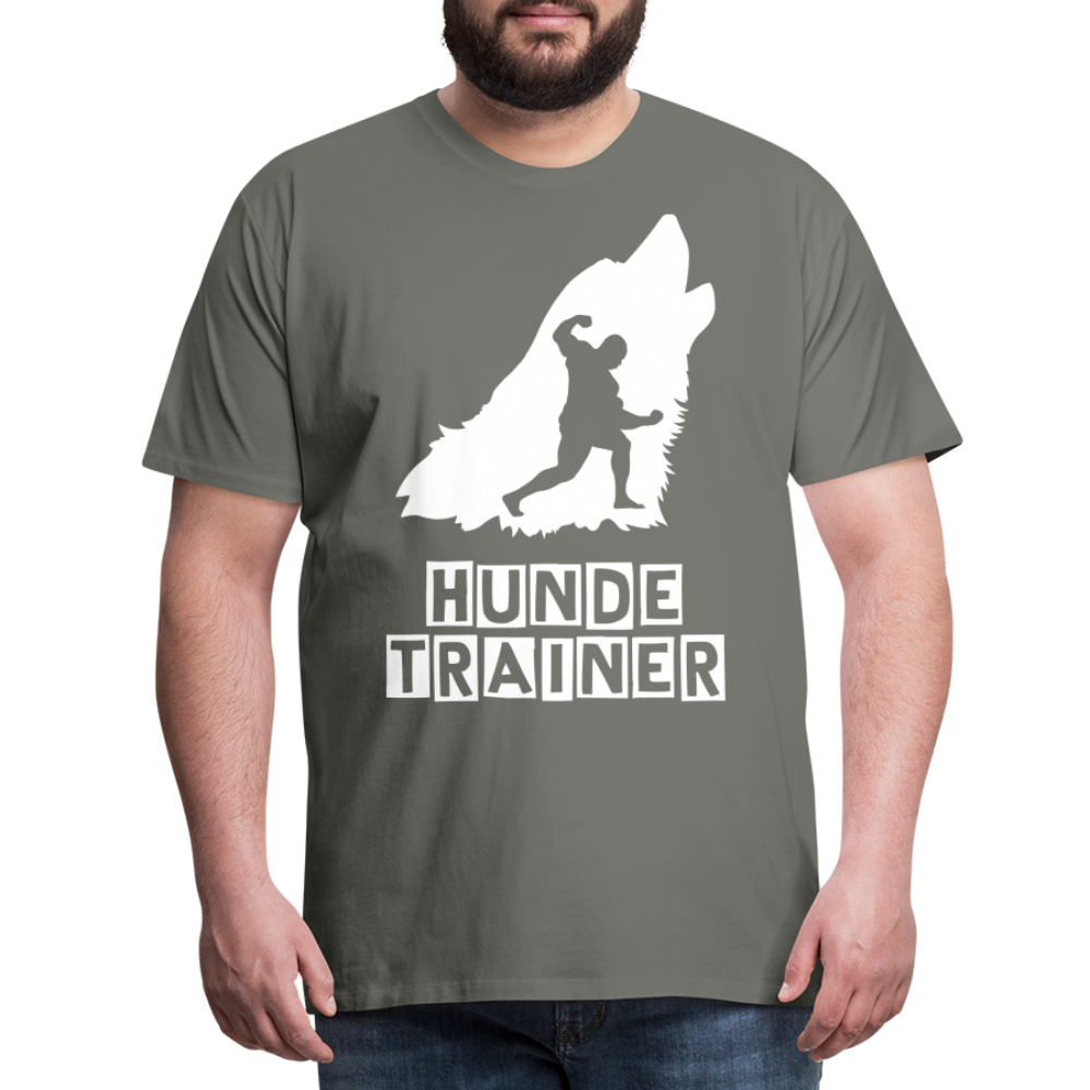 Männer Premium T-Shirt - Hundetrainer Design - Asphalt