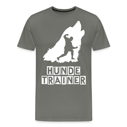 Männer Premium T-Shirt - Hundetrainer Design - Asphalt