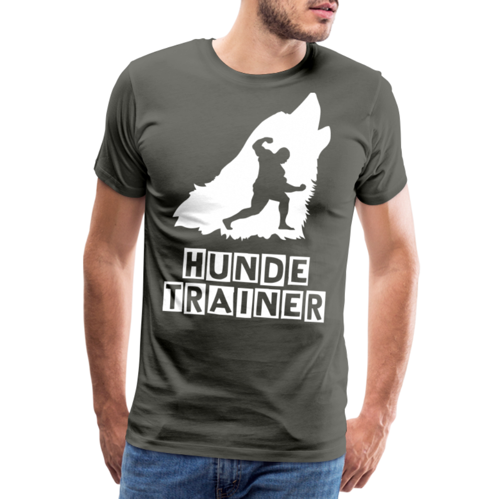 Männer Premium T-Shirt - Hundetrainer Design - Asphalt