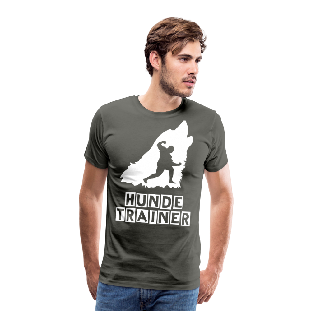 Männer Premium T-Shirt - Hundetrainer Design - Asphalt