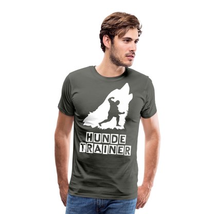 Männer Premium T-Shirt - Hundetrainer Design - Asphalt