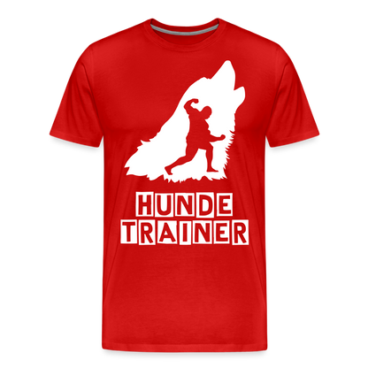 Männer Premium T-Shirt - Hundetrainer Design - Rot