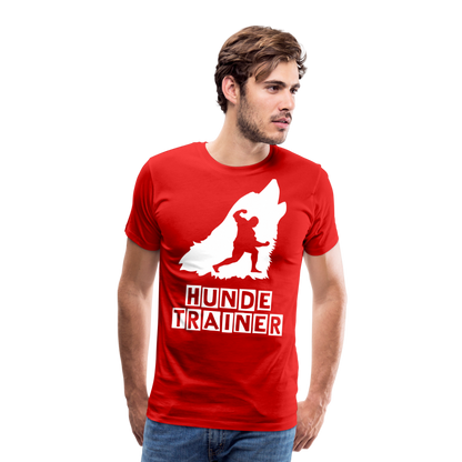 Männer Premium T-Shirt - Hundetrainer Design - Rot