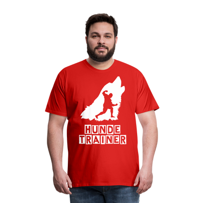 Männer Premium T-Shirt - Hundetrainer Design - Rot