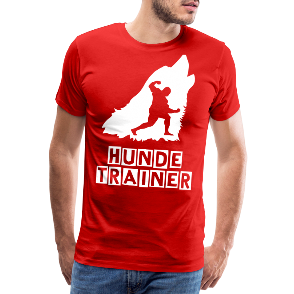 Männer Premium T-Shirt - Hundetrainer Design - Rot