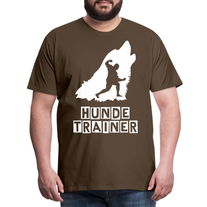 Männer Premium T-Shirt - Hundetrainer Design - Edelbraun