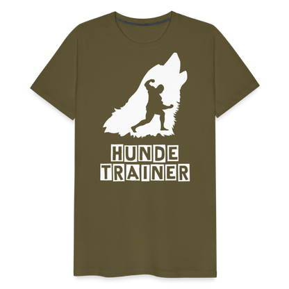 Männer Premium T-Shirt - Hundetrainer Design - Khaki