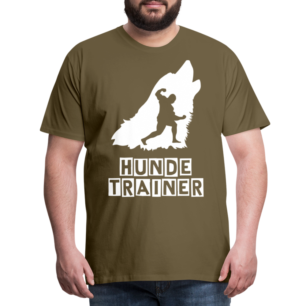 Männer Premium T-Shirt - Hundetrainer Design - Khaki