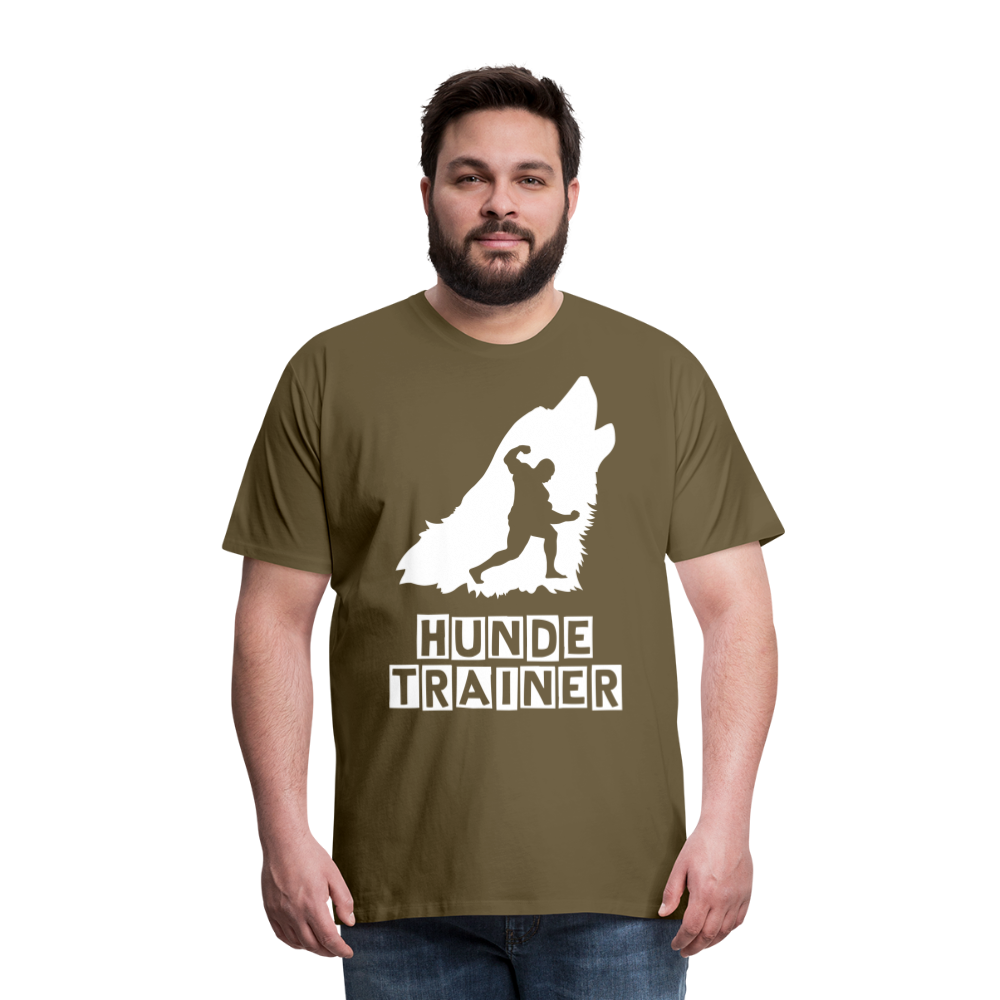 Männer Premium T-Shirt - Hundetrainer Design - Khaki