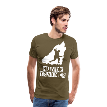 Männer Premium T-Shirt - Hundetrainer Design - Khaki