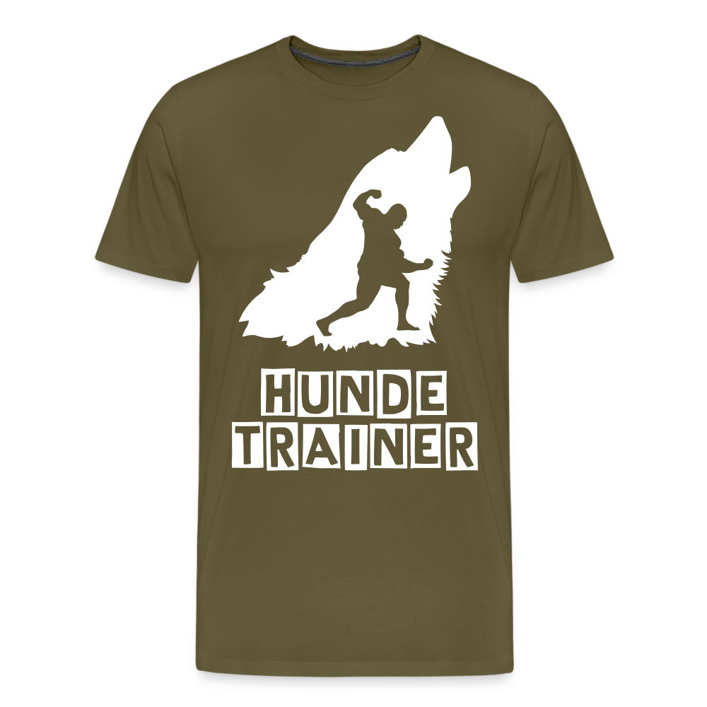 Männer Premium T-Shirt - Hundetrainer Design - Khaki