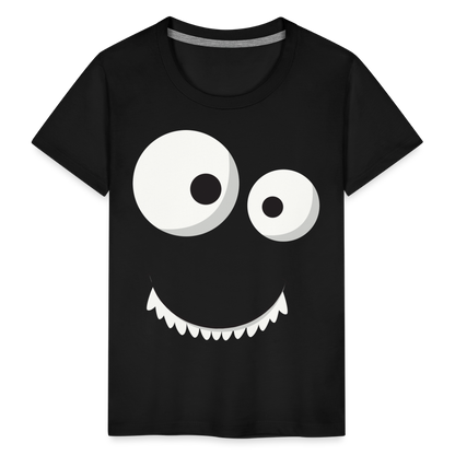 Kinder Premium T-Shirt - Monster Design - Schwarz