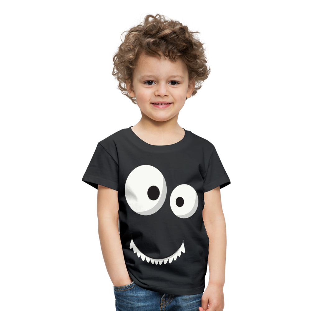 Kinder Premium T-Shirt - Monster Design - Schwarz