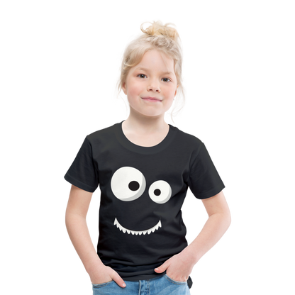 Kinder Premium T-Shirt - Monster Design - Schwarz