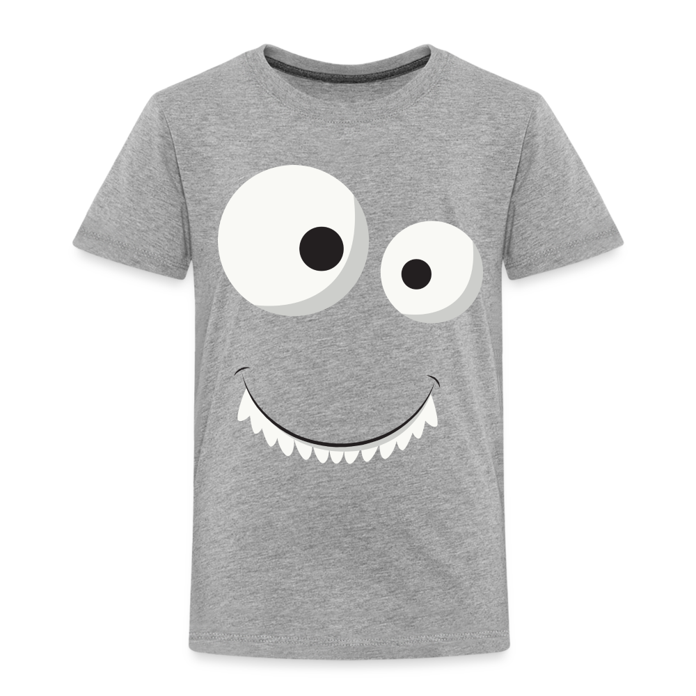 Kinder Premium T-Shirt - Monster Design - Grau meliert