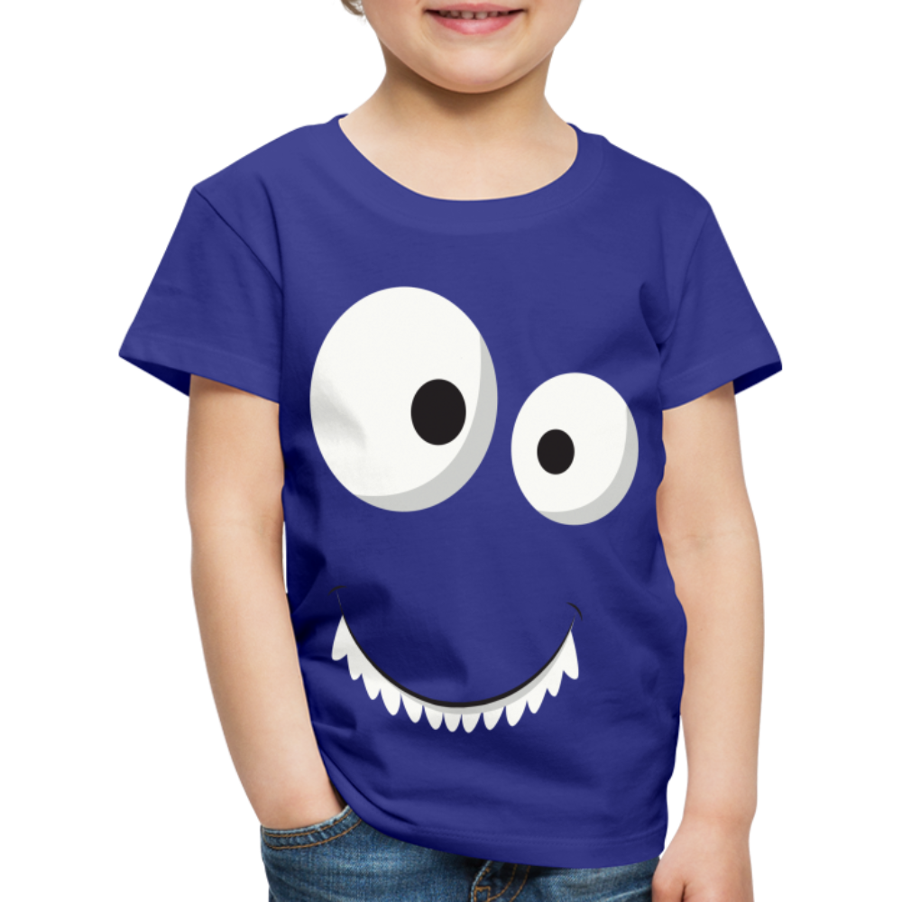 Kinder Premium T-Shirt - Monster Design - Königsblau