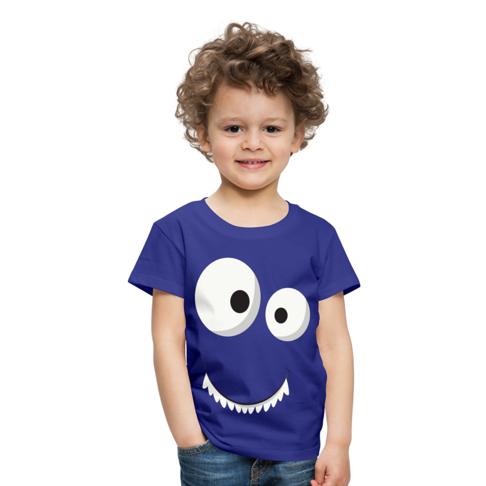 Kinder Premium T-Shirt - Monster Design - Königsblau