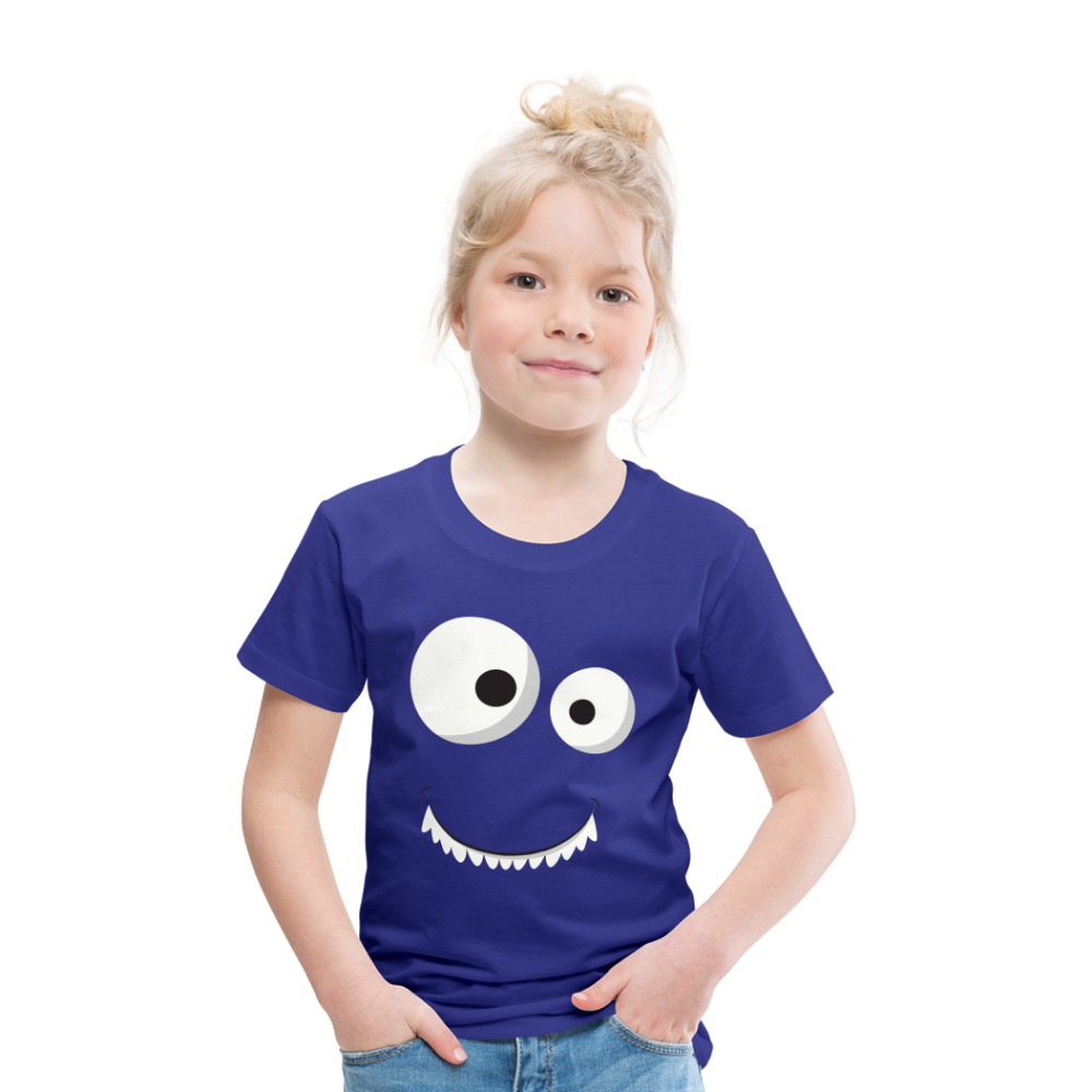 Kinder Premium T-Shirt - Monster Design - Königsblau