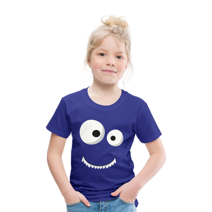 Kinder Premium T-Shirt - Monster Design - Königsblau