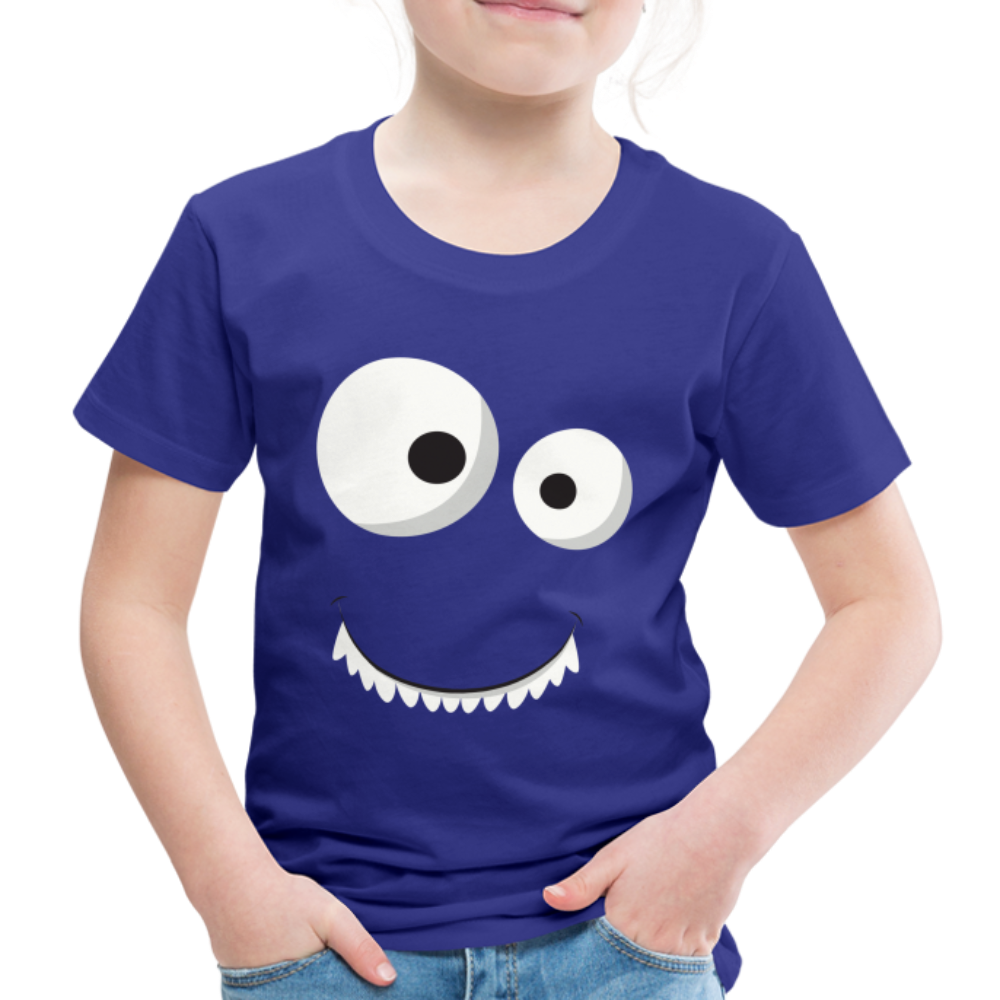 Kinder Premium T-Shirt - Monster Design - Königsblau