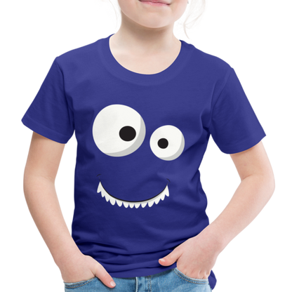 Kinder Premium T-Shirt - Monster Design - Königsblau