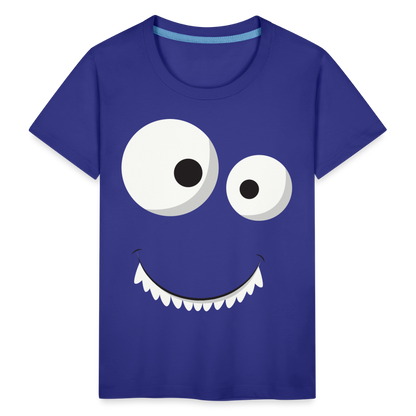 Kinder Premium T-Shirt - Monster Design - Königsblau