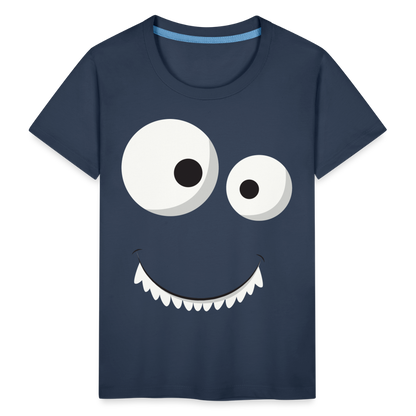 Kinder Premium T-Shirt - Monster Design - Navy