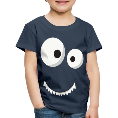 Kinder Premium T-Shirt - Monster Design - Navy