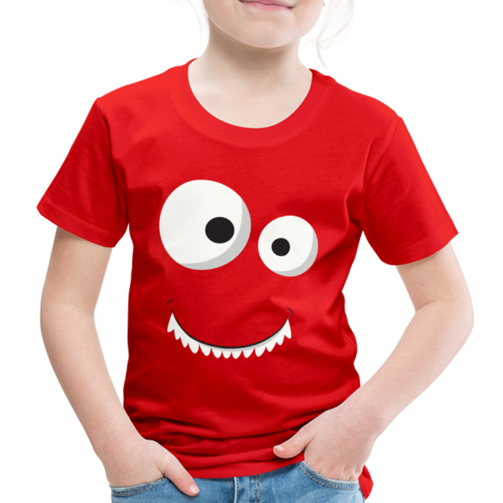 Kinder Premium T-Shirt - Monster Design - Rot