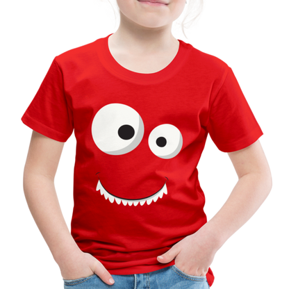 Kinder Premium T-Shirt - Monster Design - Rot