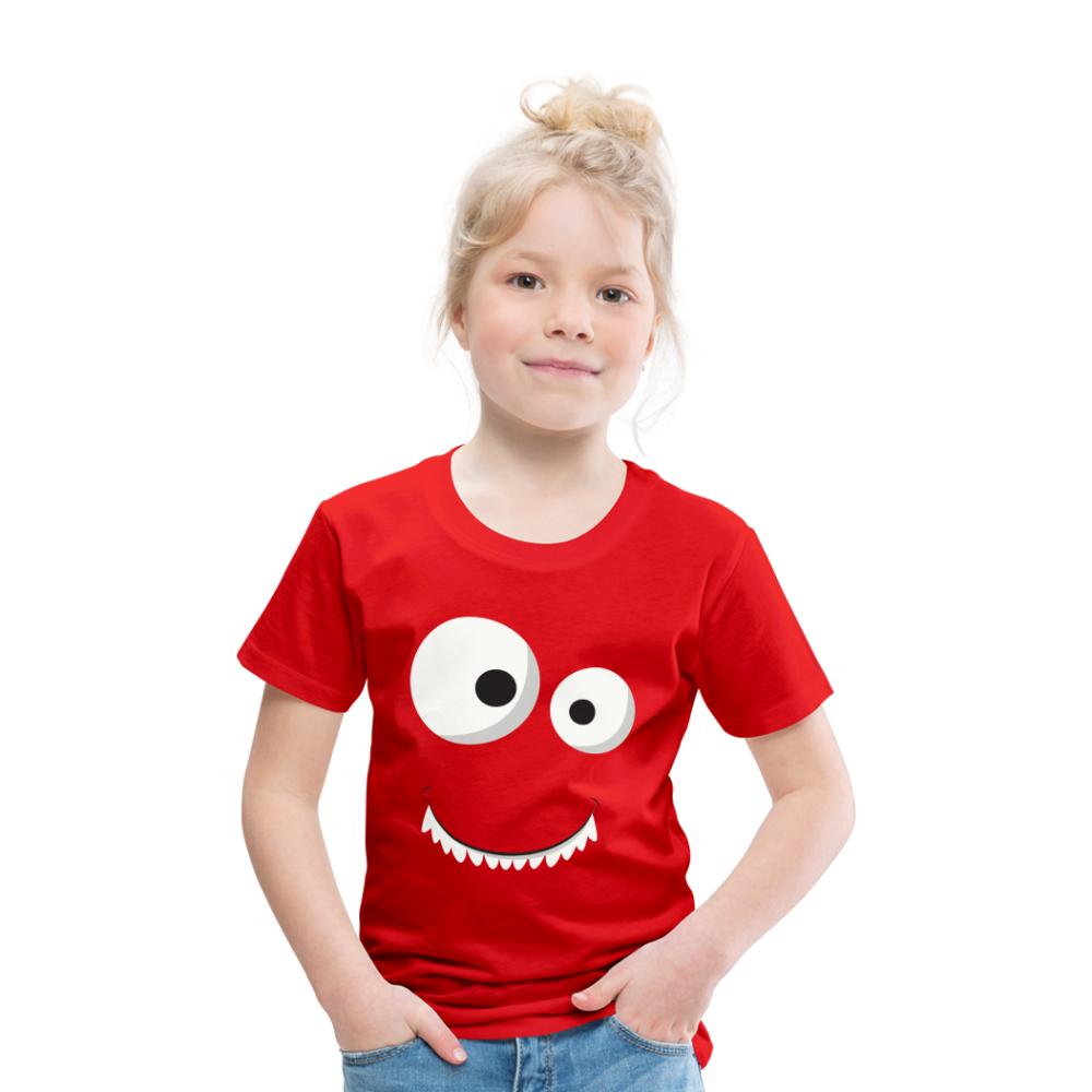 Kinder Premium T-Shirt - Monster Design - Rot