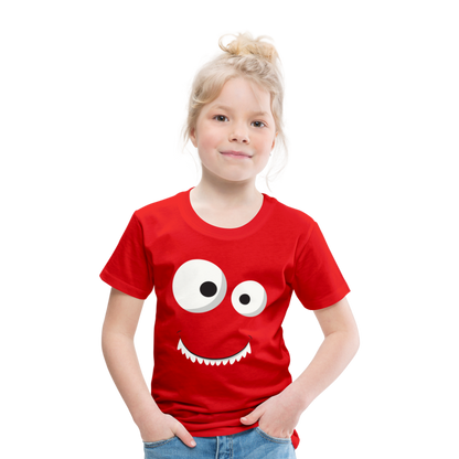 Kinder Premium T-Shirt - Monster Design - Rot