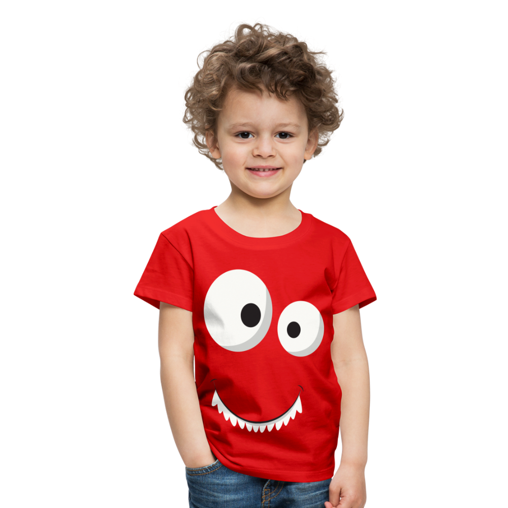 Kinder Premium T-Shirt - Monster Design - Rot