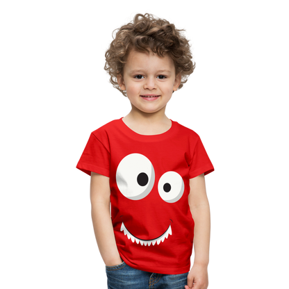 Kinder Premium T-Shirt - Monster Design - Rot