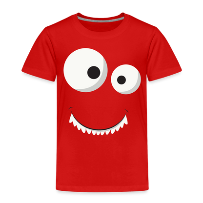 Kinder Premium T-Shirt - Monster Design - Rot