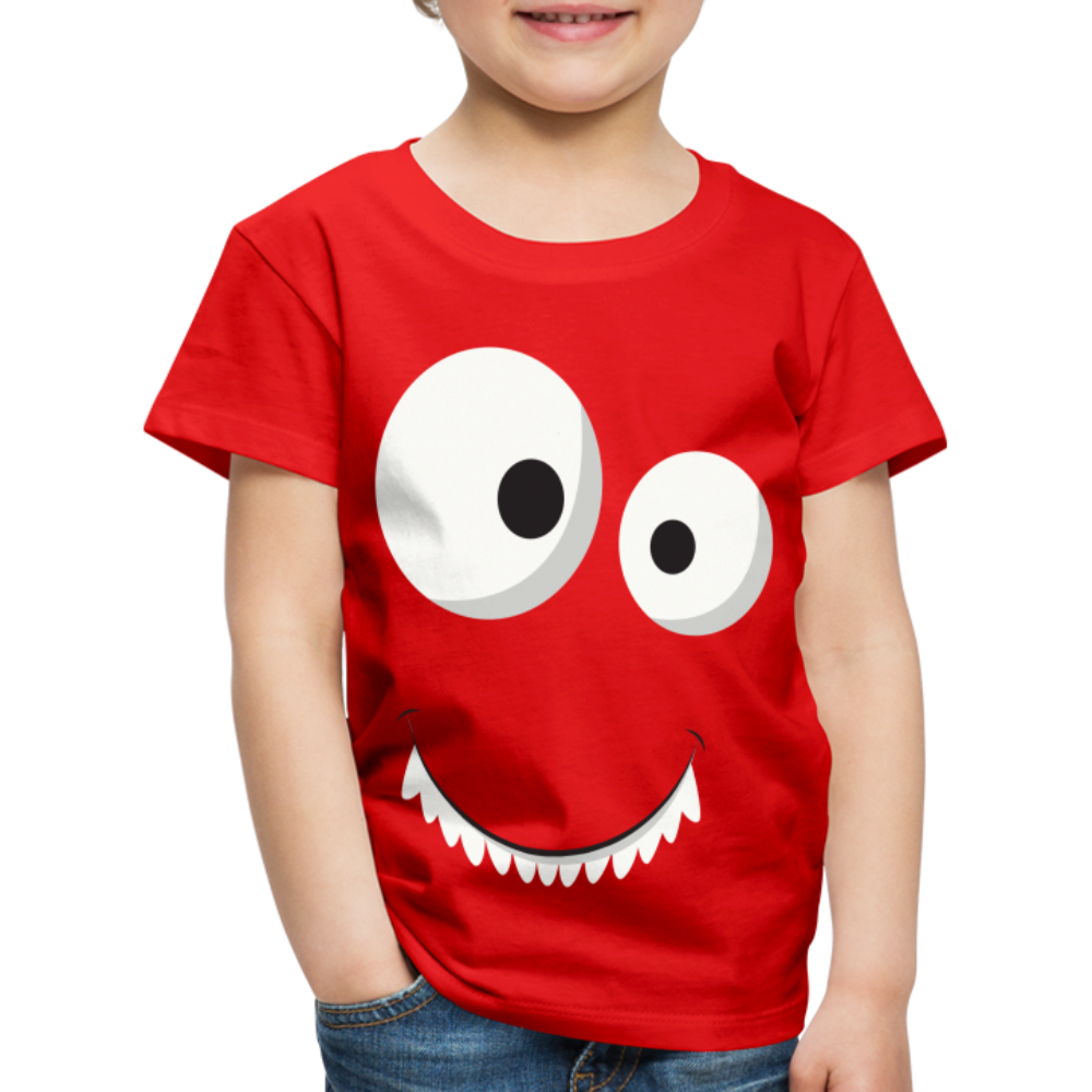 Kinder Premium T-Shirt - Monster Design - Rot