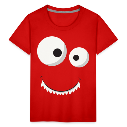 Kinder Premium T-Shirt - Monster Design - Rot