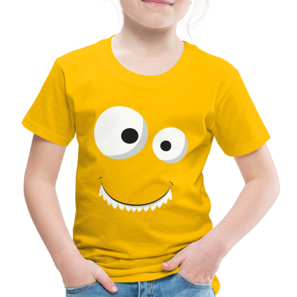 Kinder Premium T-Shirt - Monster Design - Sonnengelb