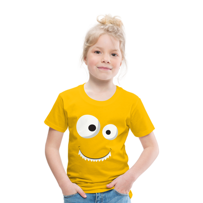 Kinder Premium T-Shirt - Monster Design - Sonnengelb