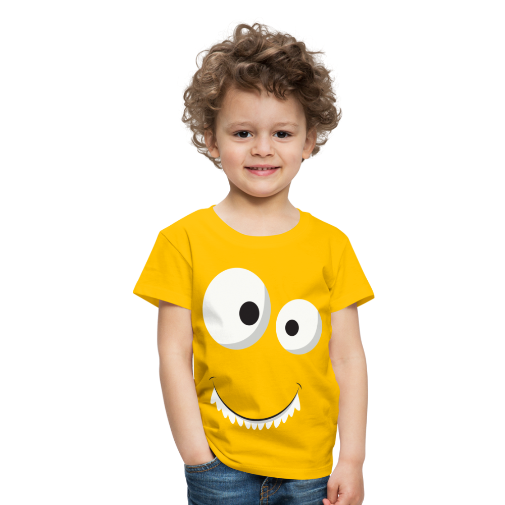 Kinder Premium T-Shirt - Monster Design - Sonnengelb