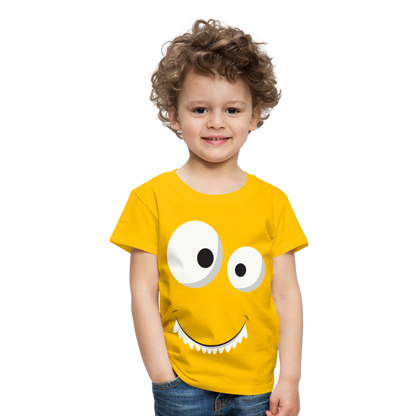 Kinder Premium T-Shirt - Monster Design - Sonnengelb