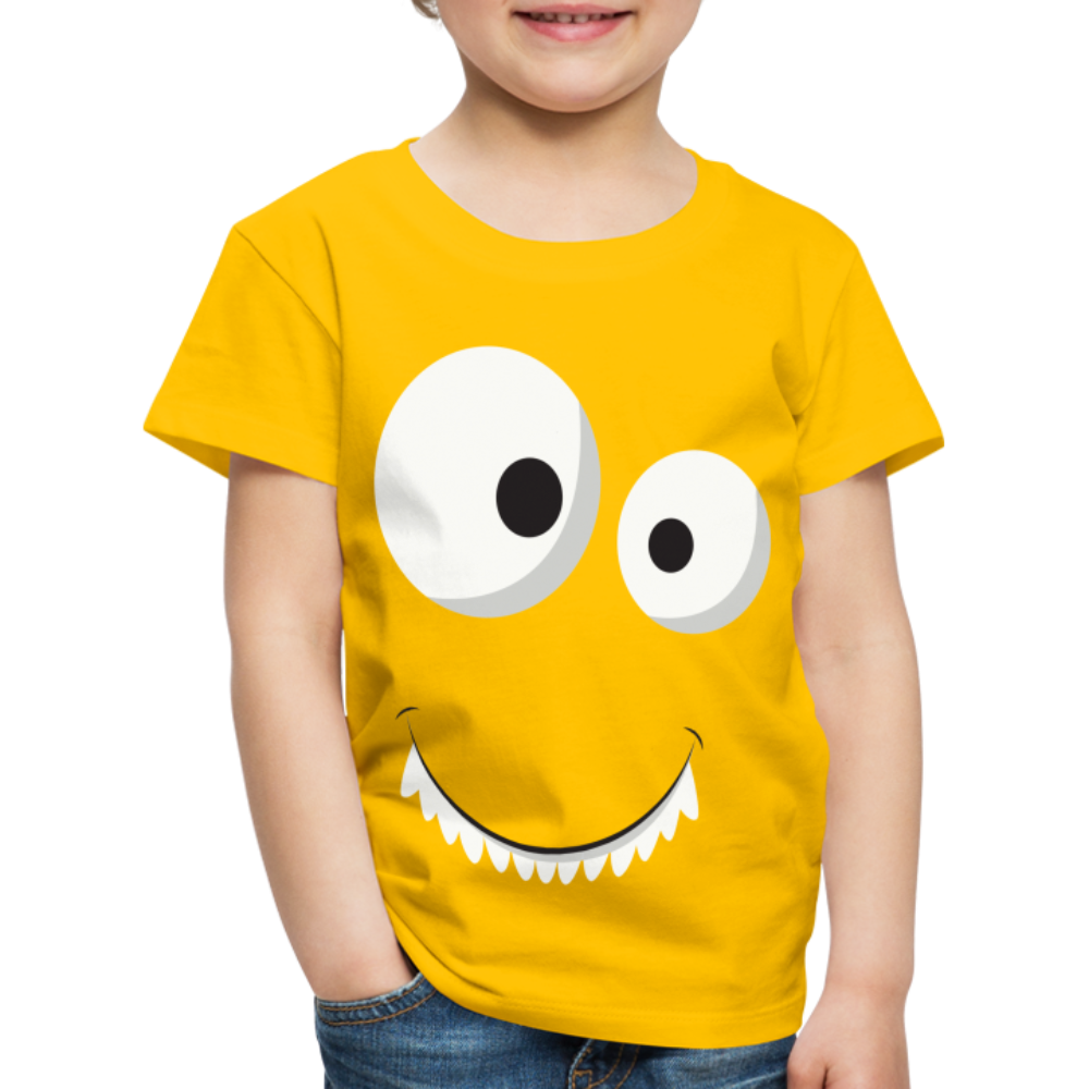 Kinder Premium T-Shirt - Monster Design - Sonnengelb