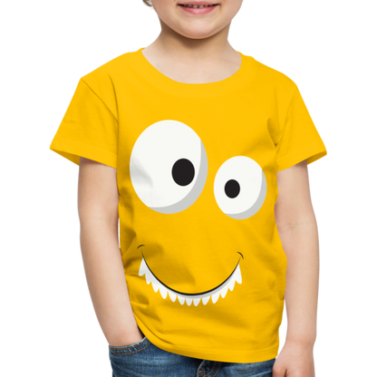 Kinder Premium T-Shirt - Monster Design - Sonnengelb