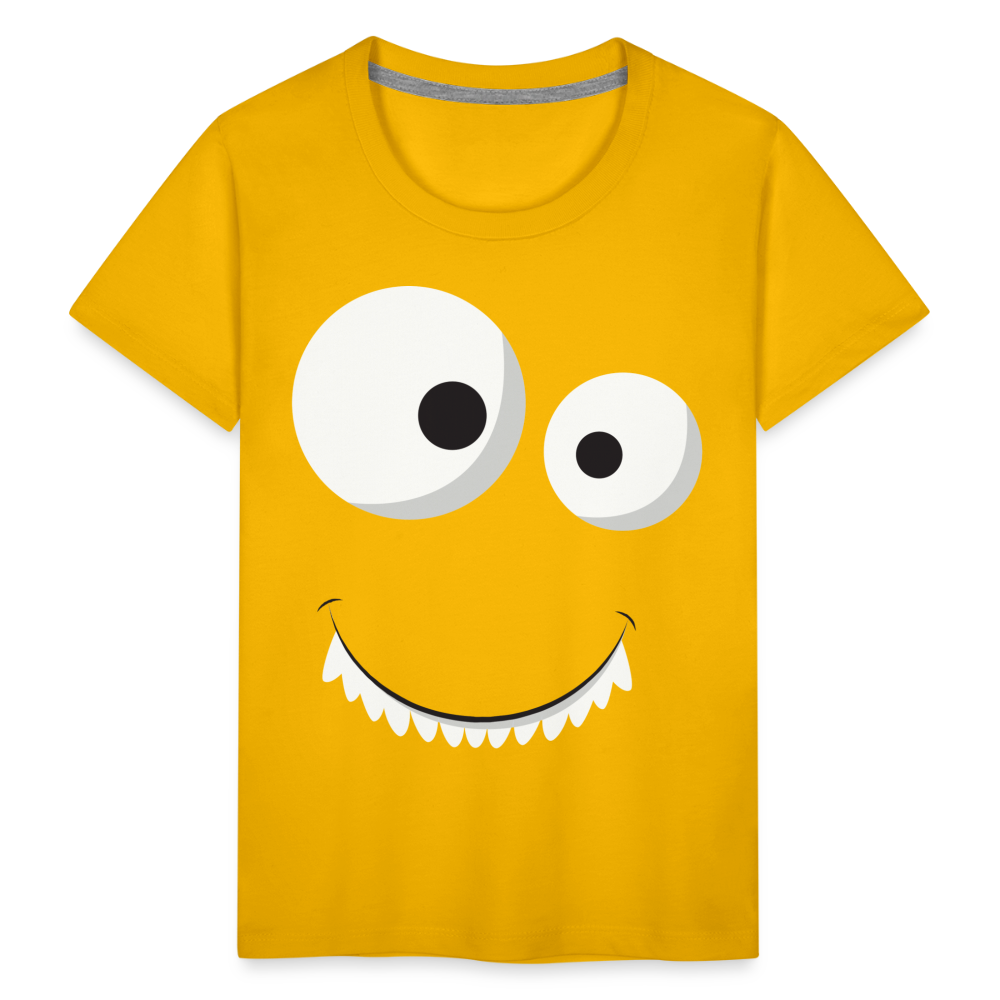 Kinder Premium T-Shirt - Monster Design - Sonnengelb