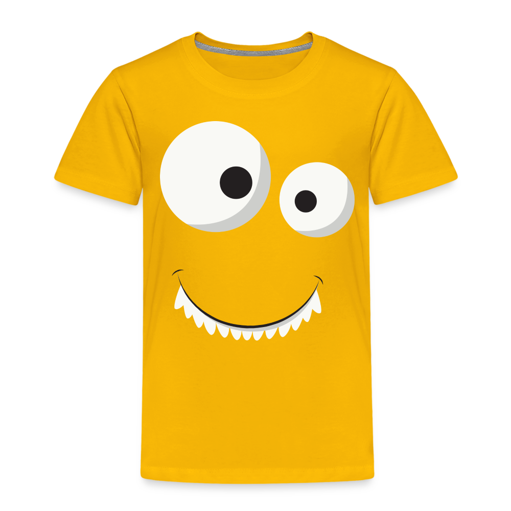 Kinder Premium T-Shirt - Monster Design - Sonnengelb