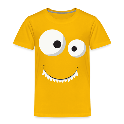 Kinder Premium T-Shirt - Monster Design - Sonnengelb