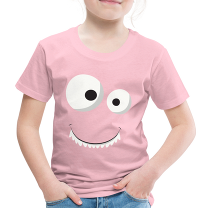 Kinder Premium T-Shirt - Monster Design - Hellrosa