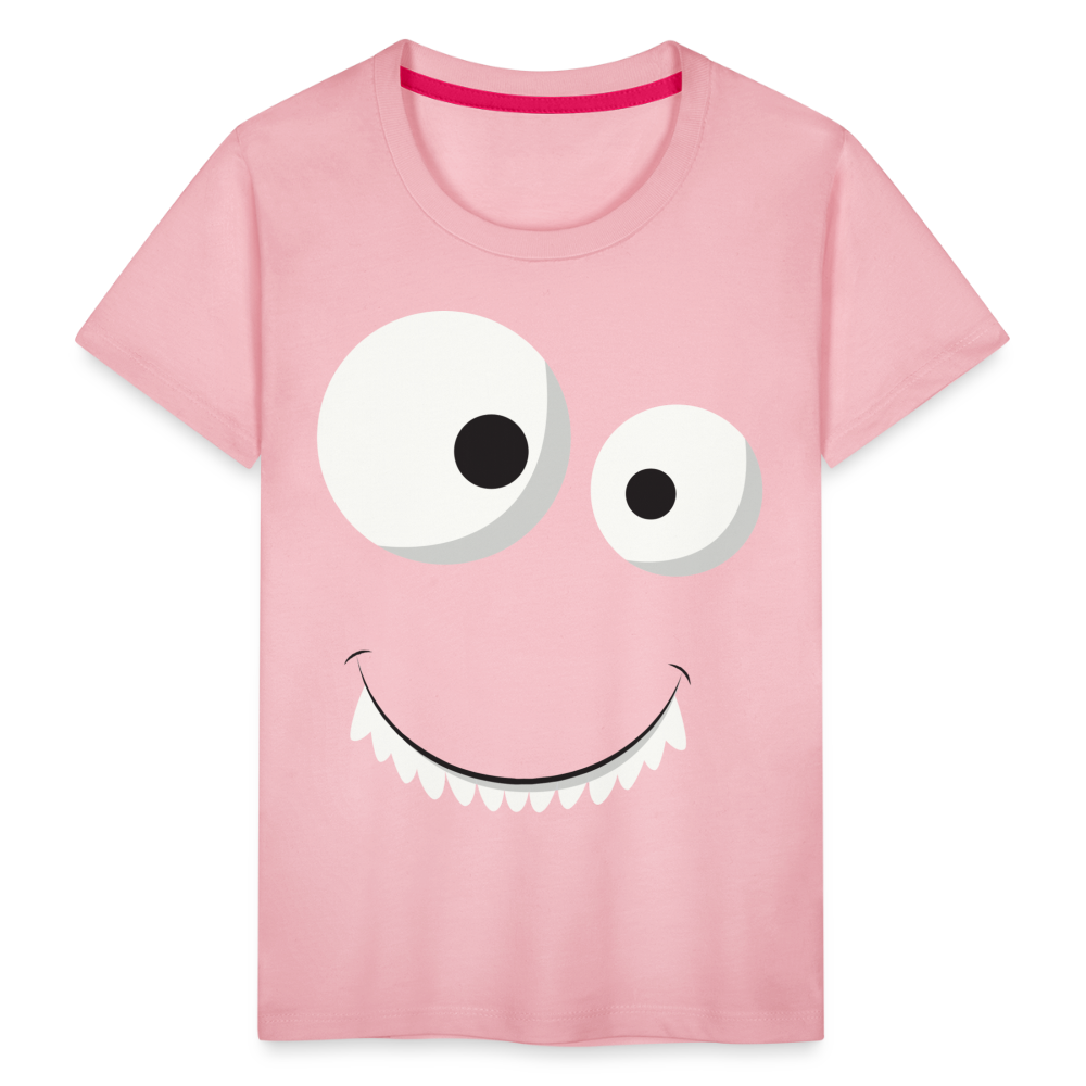 Kinder Premium T-Shirt - Monster Design - Hellrosa