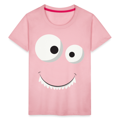 Kinder Premium T-Shirt - Monster Design - Hellrosa