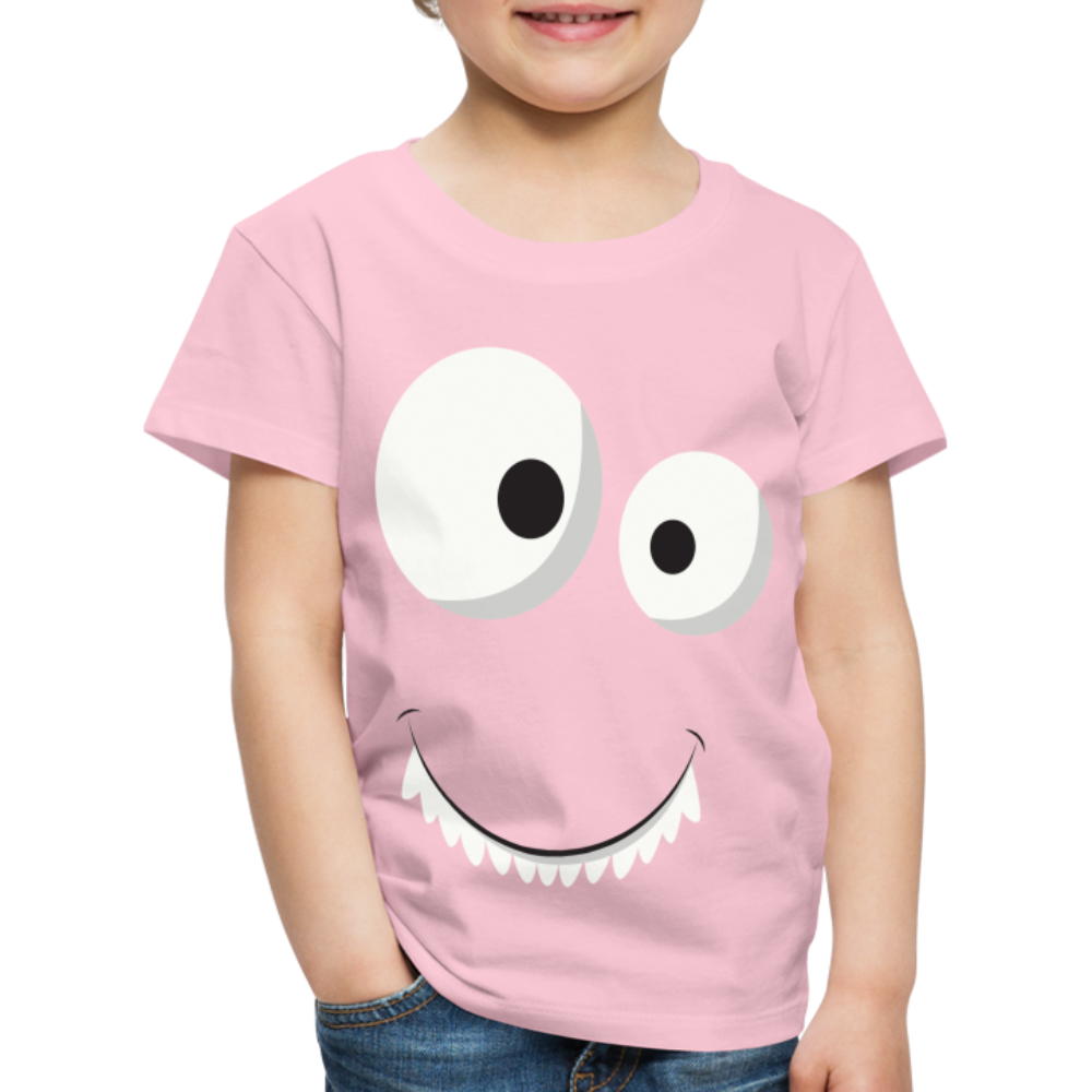 Kinder Premium T-Shirt - Monster Design - Hellrosa